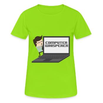 Computer Whisperer - Computer nerd and understander. - Women's Breathable T-Shirt - neon green - Front - AI Model Female 172 dark (172cm)