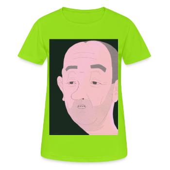 Fld.) Gesicht Traube - Frauen T-Shirt atmungsaktiv - Neongrün - Vorne - AI Model Female 172 dark (172cm)