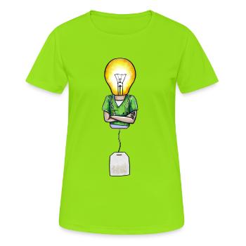 Bulb-Doc-Teebeutels - Frauen T-Shirt atmungsaktiv - Neongrün - Vorne - AI Model Female 172 dark (172cm)