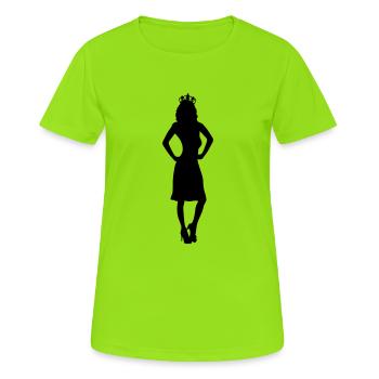 princess silhouette - Frauen T-Shirt atmungsaktiv - Neongrün - Vorne - AI Model Female 172 dark (172cm)