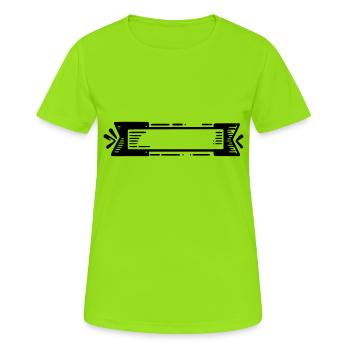 Bouclier de bannière - T-shirt respirant Femme - vert néon - Devant - AI Model Female 172 dark (172cm)