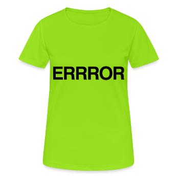 FEHLER - Frauen T-Shirt atmungsaktiv - Neongrün - Vorne - AI Model Female 172 dark (172cm)