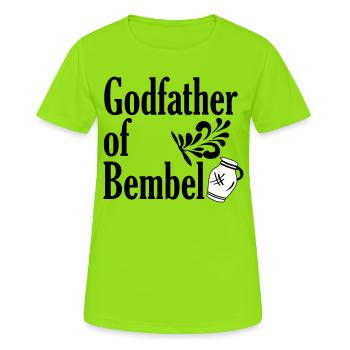 Parrain de Bembel - The Frankfurt Shirt Shop - T-shirt respirant Femme - vert néon - Devant - AI Model Female 172 dark (172cm)
