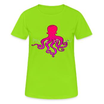 Cthulhu - T-shirt respirant Femme - vert néon - Devant - AI Model Female 172 dark (172cm)