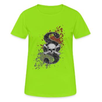 Paragraph Jolly Roger - Frauen T-Shirt atmungsaktiv - Neongrün - Vorne - AI Model Female 172 dark (172cm)