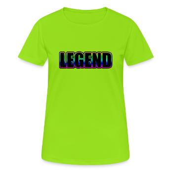 légende - T-shirt respirant Femme - vert néon - Devant - AI Model Female 172 dark (172cm)