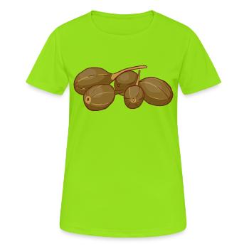 Capers caper bush - Women's Breathable T-Shirt - neon green - Front - AI Model Female 172 dark (172cm)