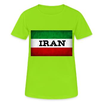 IRAN - T-shirt respirant Femme - vert néon - Devant - AI Model Female 172 dark (172cm)