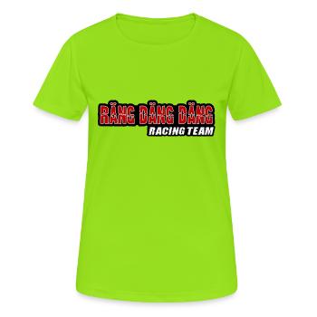 Räng Däng Däng Racing Team - Frauen T-Shirt atmungsaktiv - Neongrün - Vorne - AI Model Female 172 dark (172cm)