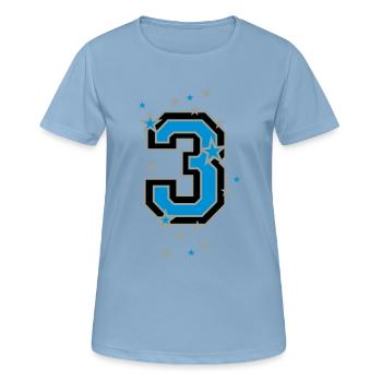Nummer Eins 1 - Frauen T-Shirt atmungsaktiv - Himmelblau - Vorne - AI Model Female 172 light (172cm)