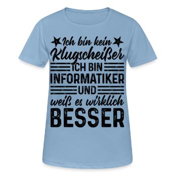 Informatiker - Frauen T-Shirt atmungsaktiv - Himmelblau - Vorne - AI Model Female 172 light (172cm)