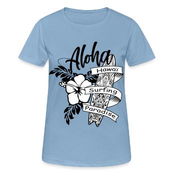 aloha - T-shirt respirant Femme - bleu ciel - Devant - AI Model Female 172 light (172cm)