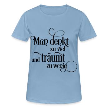 Traum - Frauen T-Shirt atmungsaktiv - Himmelblau - Vorne - AI Model Female 172 light (172cm)