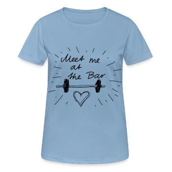 Meet me at the bar - Women's Breathable T-Shirt - sky blue - Front - AI Model Female 172 light (172cm)