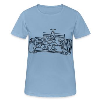 Rennwagen - Frauen T-Shirt atmungsaktiv - Himmelblau - Vorne - AI Model Female 172 light (172cm)