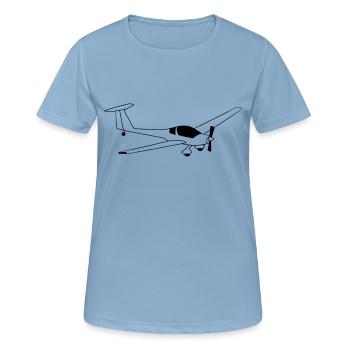 HK36 Dimona - Frauen T-Shirt atmungsaktiv - Himmelblau - Vorne - AI Model Female 172 light (172cm)