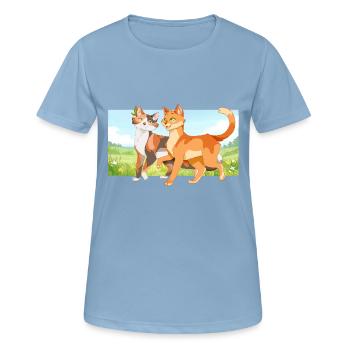 Spottedleaf Spotted Leaf Firestar Fire Star Cats - Women's Breathable T-Shirt - sky blue - Front - AI Model Female 172 light (172cm)