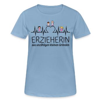 Erzieherin aus unzähligen kleinen Gründen - Frauen T-Shirt atmungsaktiv - Himmelblau - Vorne - AI Model Female 172 light (172cm)