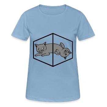 Schroedingers Cat Schrödingers Chat Physique - T-shirt respirant Femme - bleu ciel - Devant - AI Model Female 172 light (172cm)