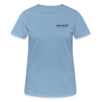 Leben am Limit - Mom of boys - Frauen T-Shirt atmungsaktiv - Himmelblau - Vorne - AI Model Female 172 light (172cm)