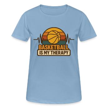 Basket Ma Thérapie Rétro Basketball Humour Sport - T-shirt respirant Femme - bleu ciel - Devant - AI Model Female 172 light (172cm)