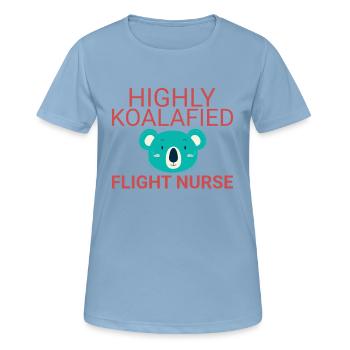 Infirmière de vol Koalafied Air Rescue - T-shirt respirant Femme - bleu ciel - Devant - AI Model Female 172 light (172cm)