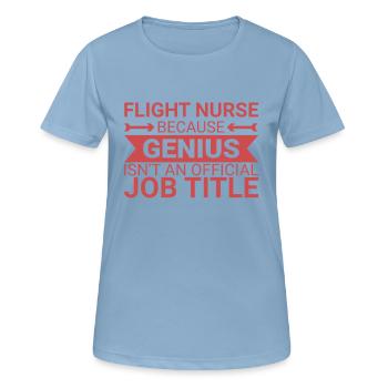 Infirmière de vol Genius Air Rescue - T-shirt respirant Femme - bleu ciel - Devant - AI Model Female 172 light (172cm)