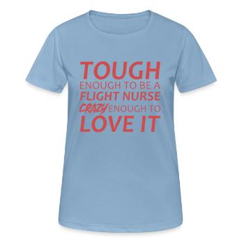 Infirmière de vol Crazy Air Rescue - T-shirt respirant Femme - bleu ciel - Devant - AI Model Female 172 light (172cm)