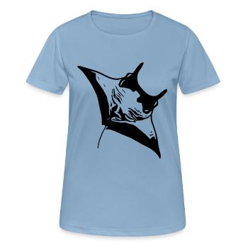 manta - T-shirt respirant Femme - bleu ciel - Devant - AI Model Female 172 light (172cm)