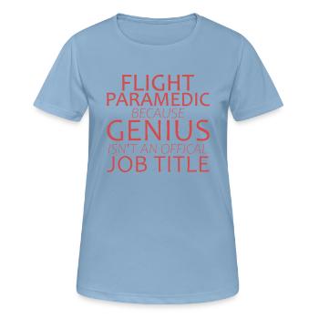Ambulancier de vol Genius Air Rescue - T-shirt respirant Femme - bleu ciel - Devant - AI Model Female 172 light (172cm)