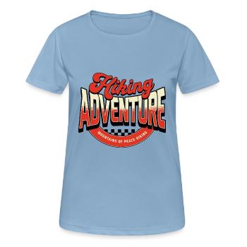 Experience hiking adventures - Women's Breathable T-Shirt - sky blue - Front - AI Model Female 172 light (172cm)
