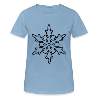 winter kalt schnee sterne frohe christmas weihnach - Frauen T-Shirt atmungsaktiv - Himmelblau - Vorne - AI Model Female 172 light (172cm)