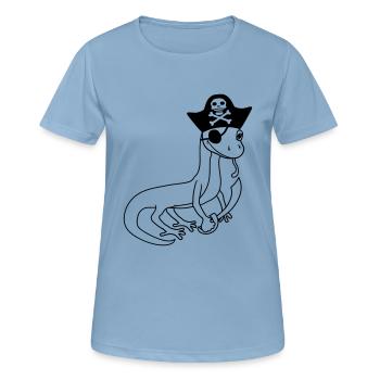 gecko pirate sailor capitaen seaman seebaer sc - Women's Breathable T-Shirt - sky blue - Front - AI Model Female 172 light (172cm)