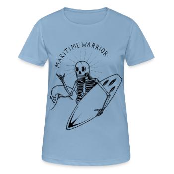 Keep on Surfing - Frauen T-Shirt atmungsaktiv - Himmelblau - Vorne - AI Model Female 172 light (172cm)