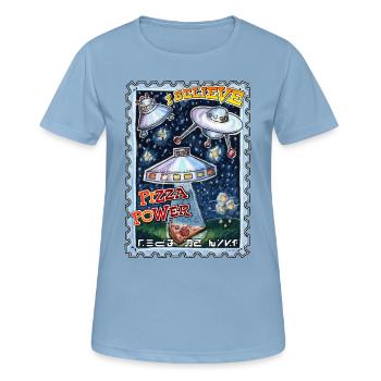 Message extraterrestre - T-shirt respirant Femme - bleu ciel - Devant - AI Model Female 172 light (172cm)