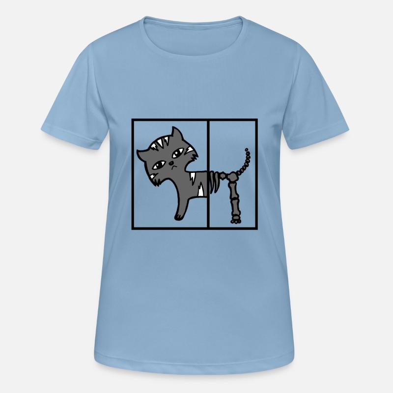 Schroederer Cat Schrödinger's cat physics - Women's Breathable T-Shirt - sky blue