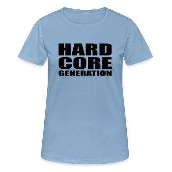 Hardcore Generation FR - T-shirt respirant Femme - bleu ciel - Devant - AI Model Female 172 light (172cm)