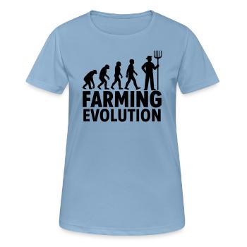 Évolution de l’agriculture Agriculture - T-shirt respirant Femme - bleu ciel - Devant - AI Model Female 172 light (172cm)