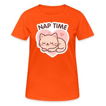 Nap Time - Women's Breathable T-Shirt - neon orange - Front - AI Model Female 172 dark (172cm)