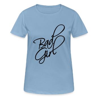 Lettering Bad Girl - Women's Breathable T-Shirt - sky blue - Front - AI Model Female 172 light (172cm)