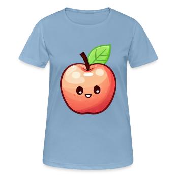 Kawaii Apple: Fruity Sweet Temptation - Women's Breathable T-Shirt - sky blue - Front - AI Model Female 172 light (172cm)