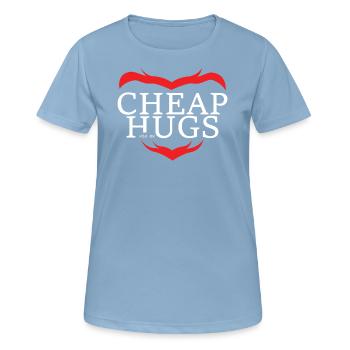CHEAP HUGS for (legalized) drugs - Women's Breathable T-Shirt - sky blue - Front - AI Model Female 172 light (172cm)
