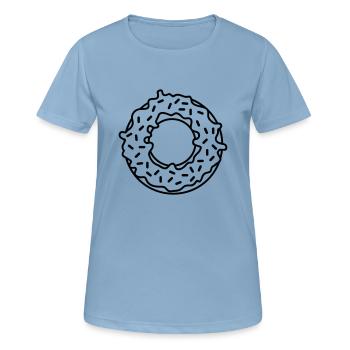 manger beignet faim délicieux gros gras diaet comique ca - T-shirt respirant Femme - bleu ciel - Devant - AI Model Female 172 light (172cm)