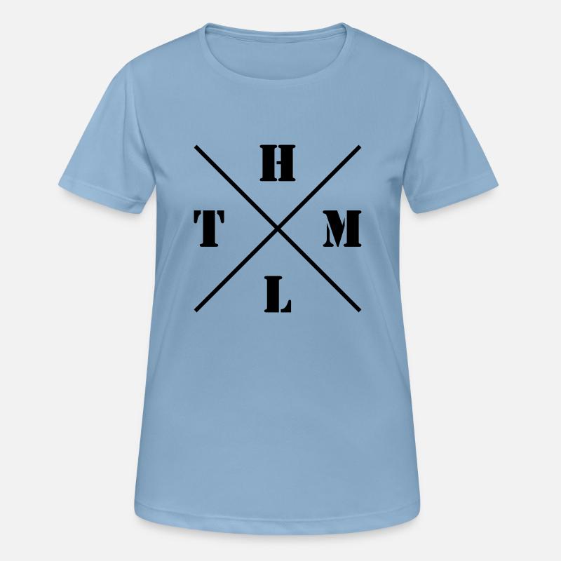 HTML Logo - Women's Breathable T-Shirt - sky blue