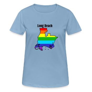 Long beach - Women's Breathable T-Shirt - sky blue - Front - AI Model Female 172 light (172cm)