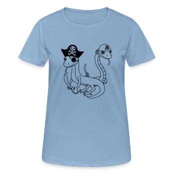freunde crew team party seeraeuber schlange pirat - Frauen T-Shirt atmungsaktiv - Himmelblau - Vorne - AI Model Female 172 light (172cm)