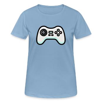 Gamepad-Logo - Frauen T-Shirt atmungsaktiv - Himmelblau - Vorne - AI Model Female 172 light (172cm)