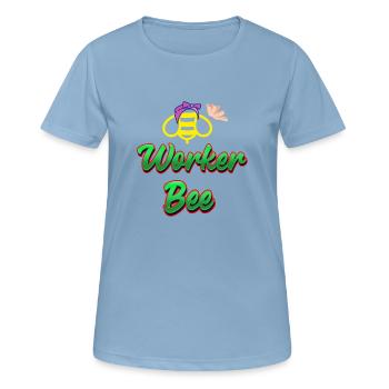 Abeille ouvrière - T-shirt respirant Femme - bleu ciel - Devant - AI Model Female 172 light (172cm)
