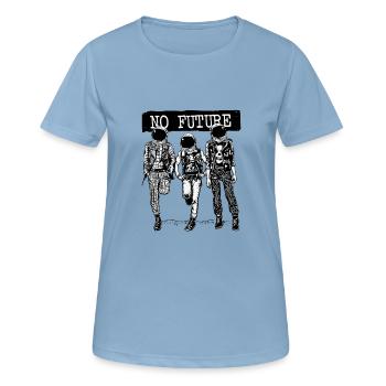 No Future für stylische Punk-Astronauten - Frauen T-Shirt atmungsaktiv - Himmelblau - Vorne - AI Model Female 172 light (172cm)