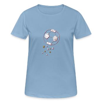 Soccer - Women's Breathable T-Shirt - sky blue - Front - AI Model Female 172 light (172cm)